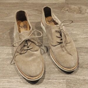 Sofft Suede Simon Lace Up Loafers Size 6.5M